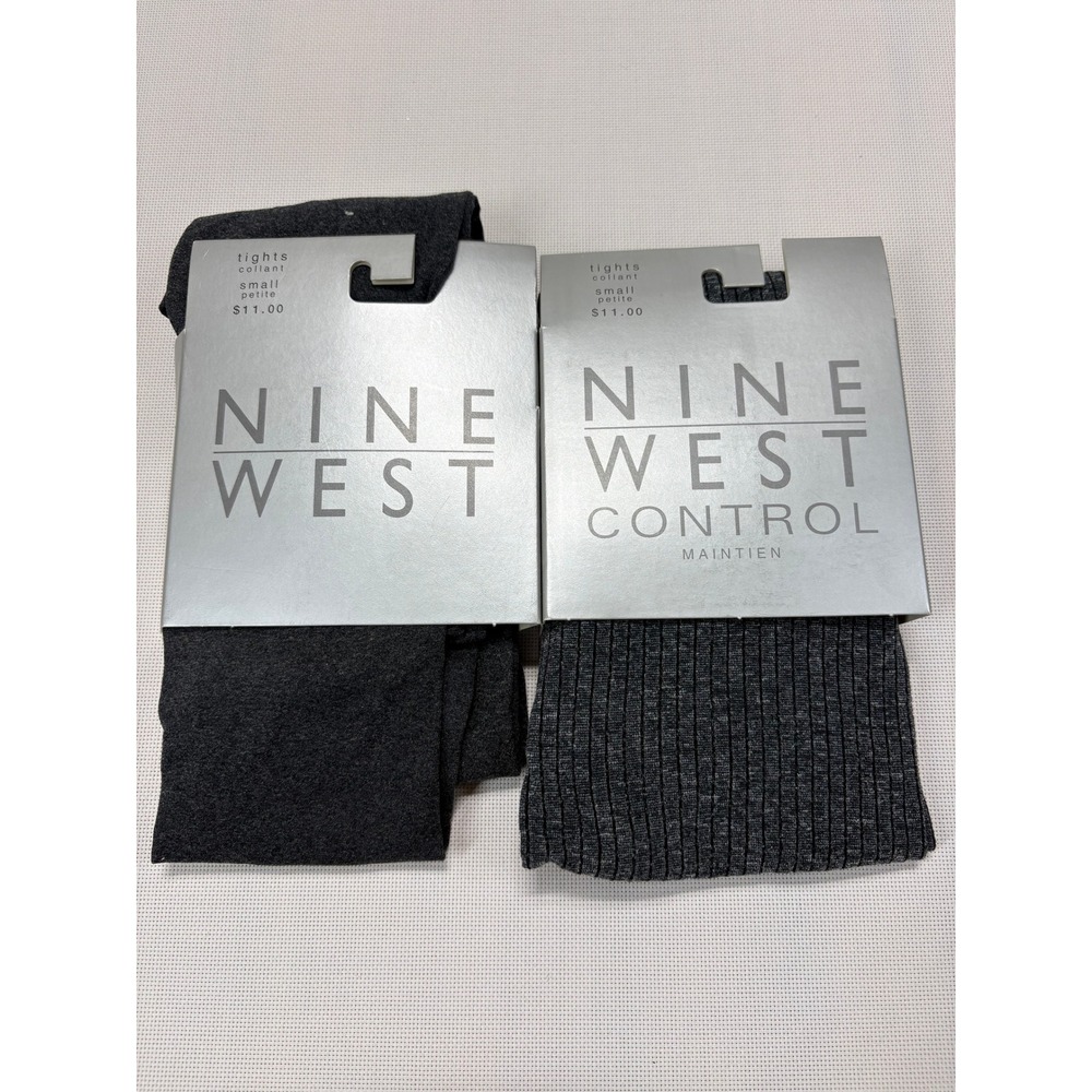 Nine West Women's Tights Bundle – Charcoal Control Top & Classic Small – NWT